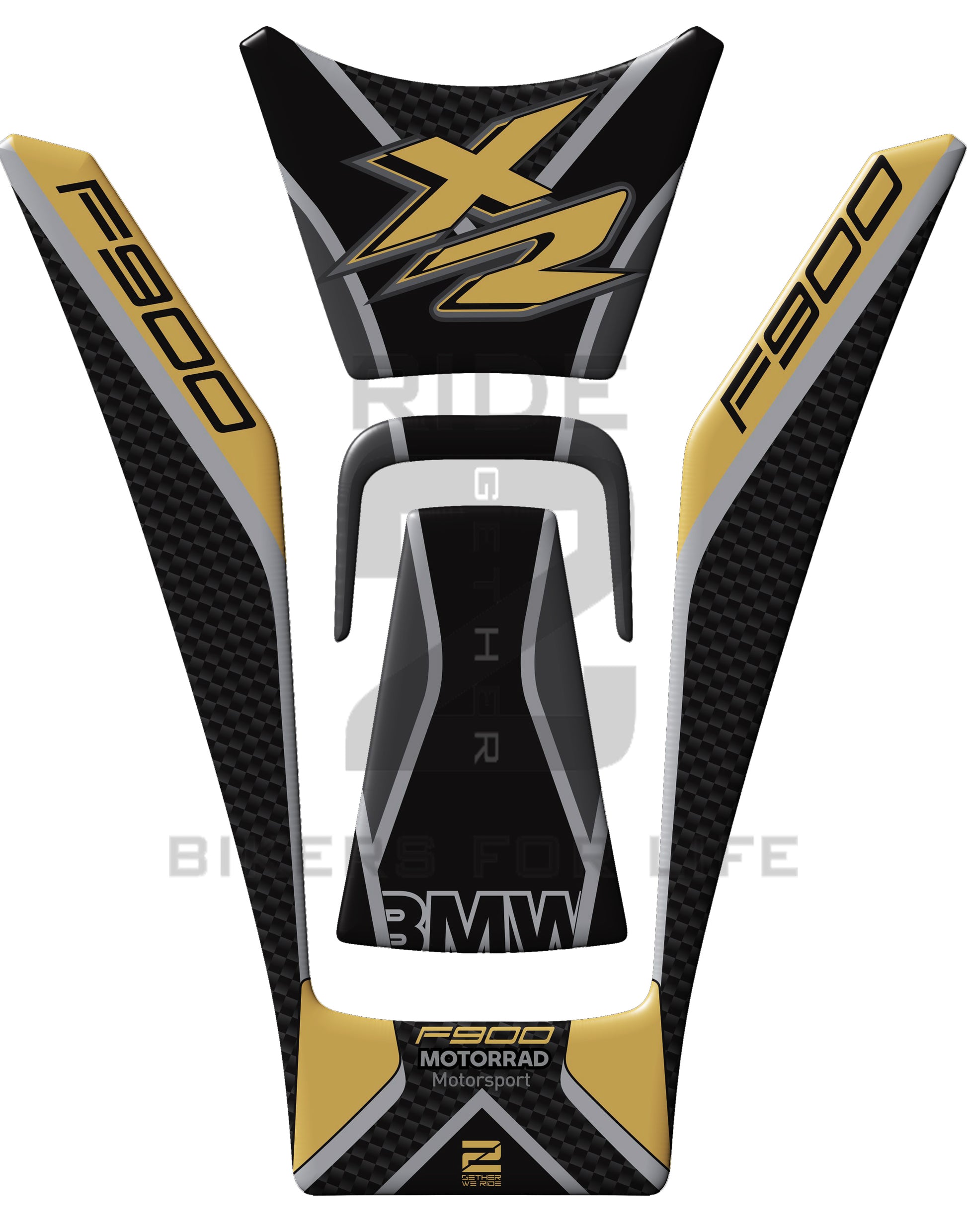 BMW F 900 XR Gold  Motor Bike Tank Pad / Protector 2020 - 2023