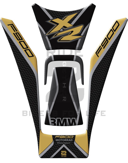 BMW F 900 XR Gold  Motor Bike Tank Pad / Protector 2020 - 2023