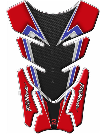 Motor Bike Tank Pad- Honda CBR Fireblade. Red, White and Blue. Protective Tank Pad. Universal Fit.