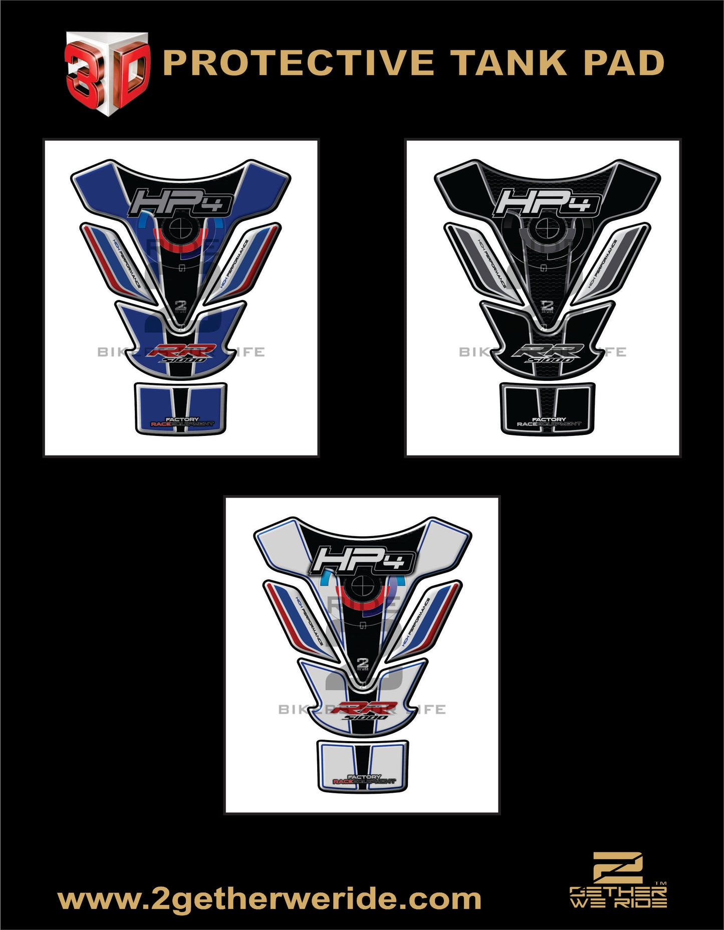 BMW S 1000 RR HP4 ank Pad | BMW Motor Cycle Tank Protector