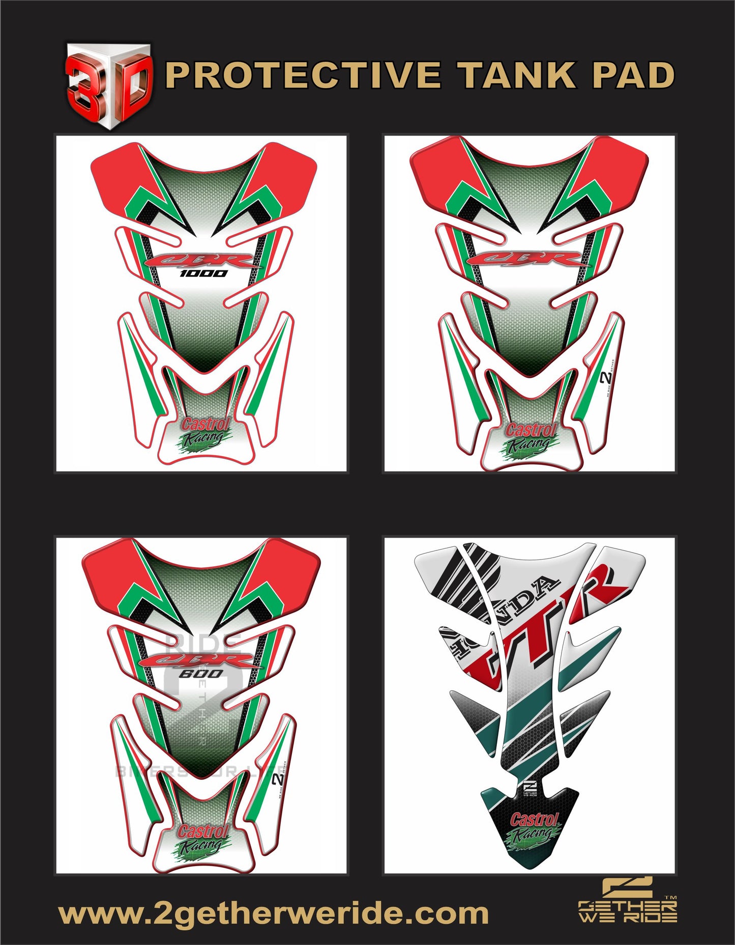 Honda Castrol Racing 1000 Tank Pad Protector.