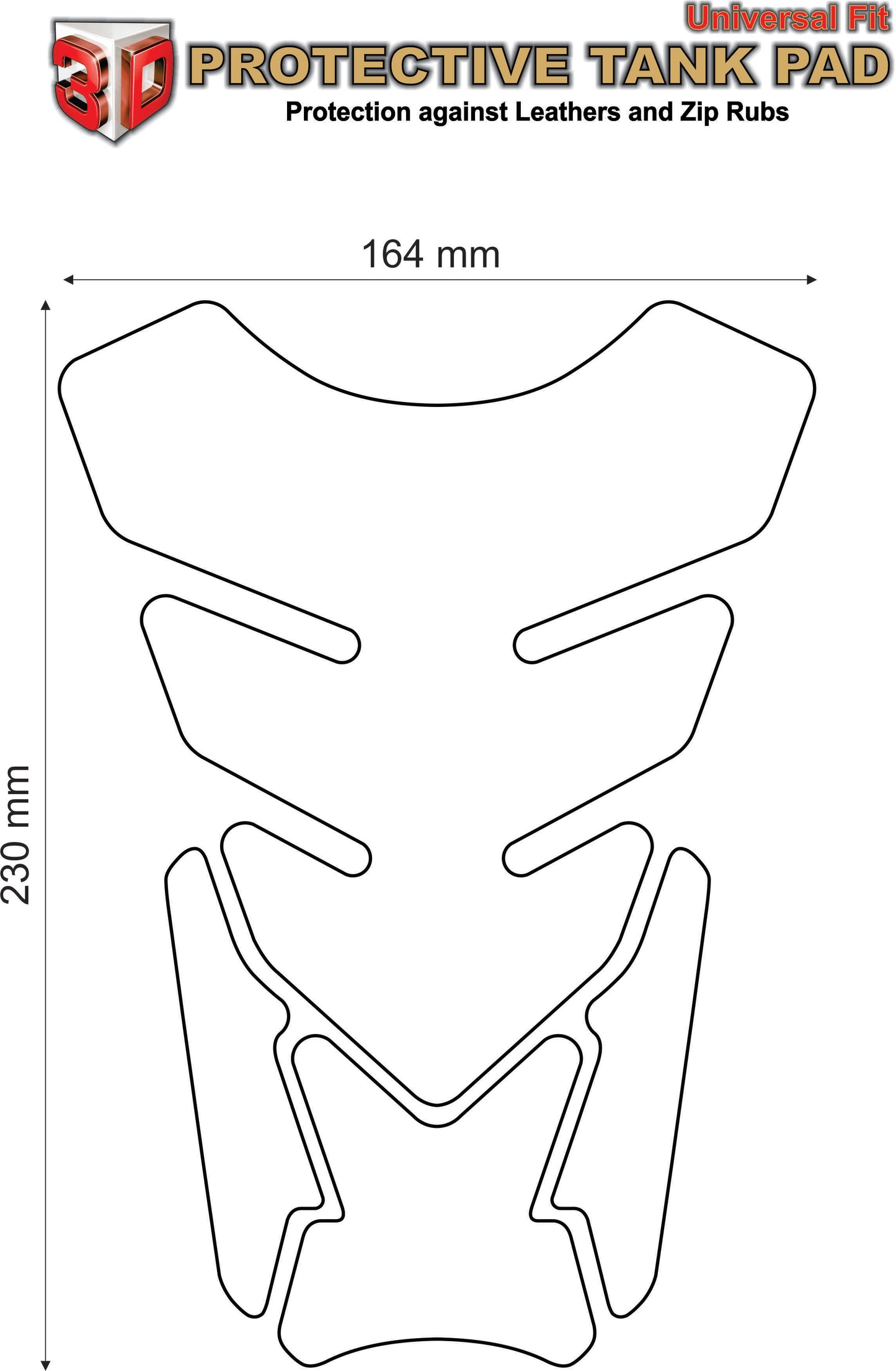 Motorcycle Tank Pad Protector. Honda CBR Repsol orange. Universal Tank Protector