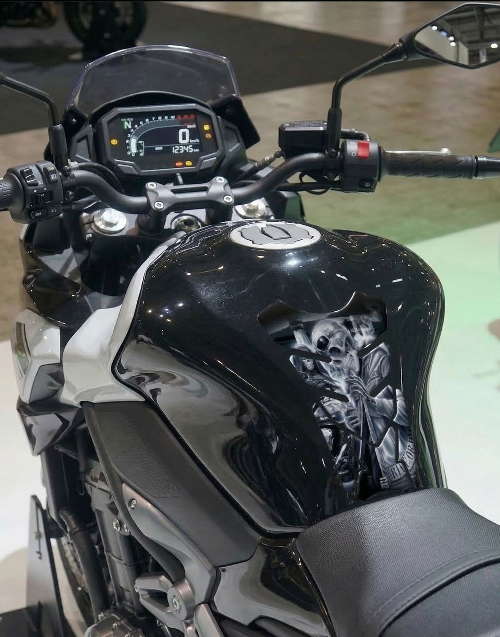 Kawasaki K Racing Black Ride or Die Tank Pad / Protector