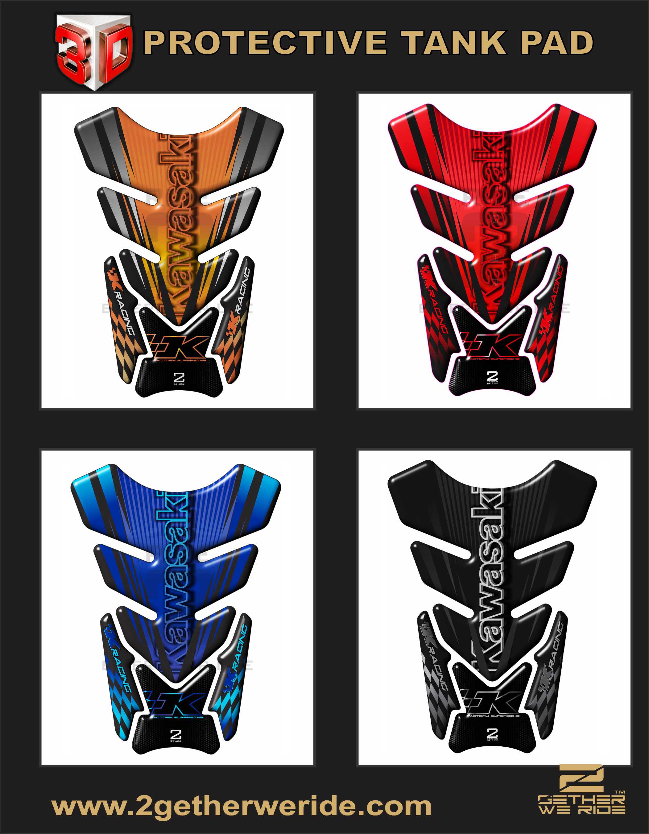 Kawasaki Z Tank Pad | Kawasaki Motorcycle Tank Protector