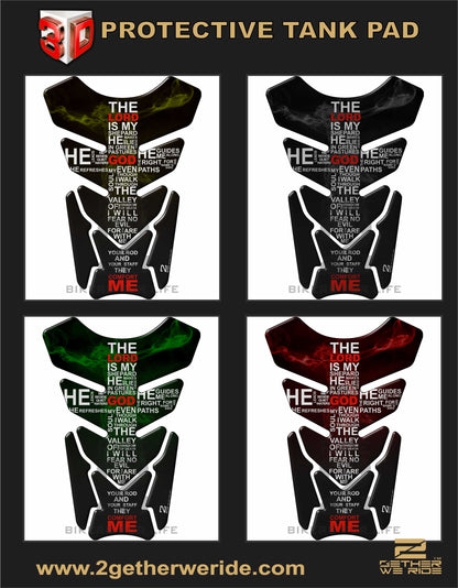 Religious Tank Pad Protector | Psalm 23 Motor Bike Tank Pad
