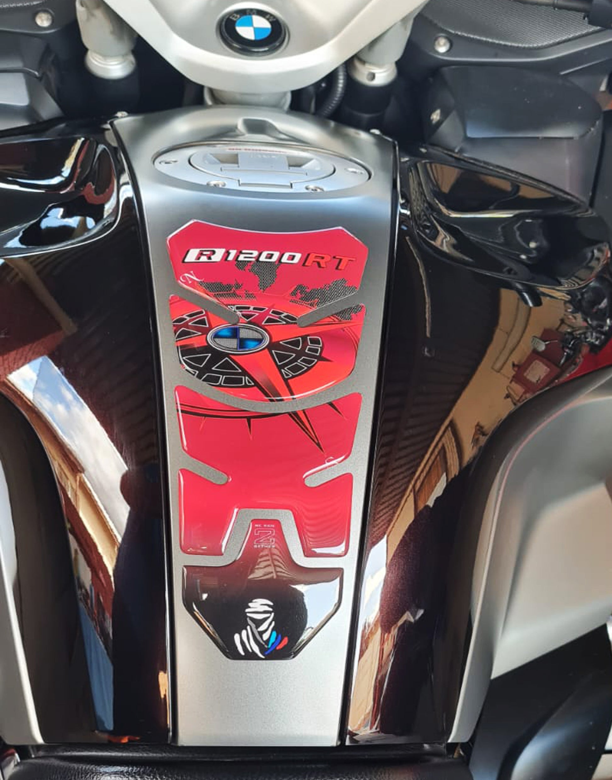 BMW R 1200 RT Red Motor Bike Tank Pad / Protector. 2014 to 2019