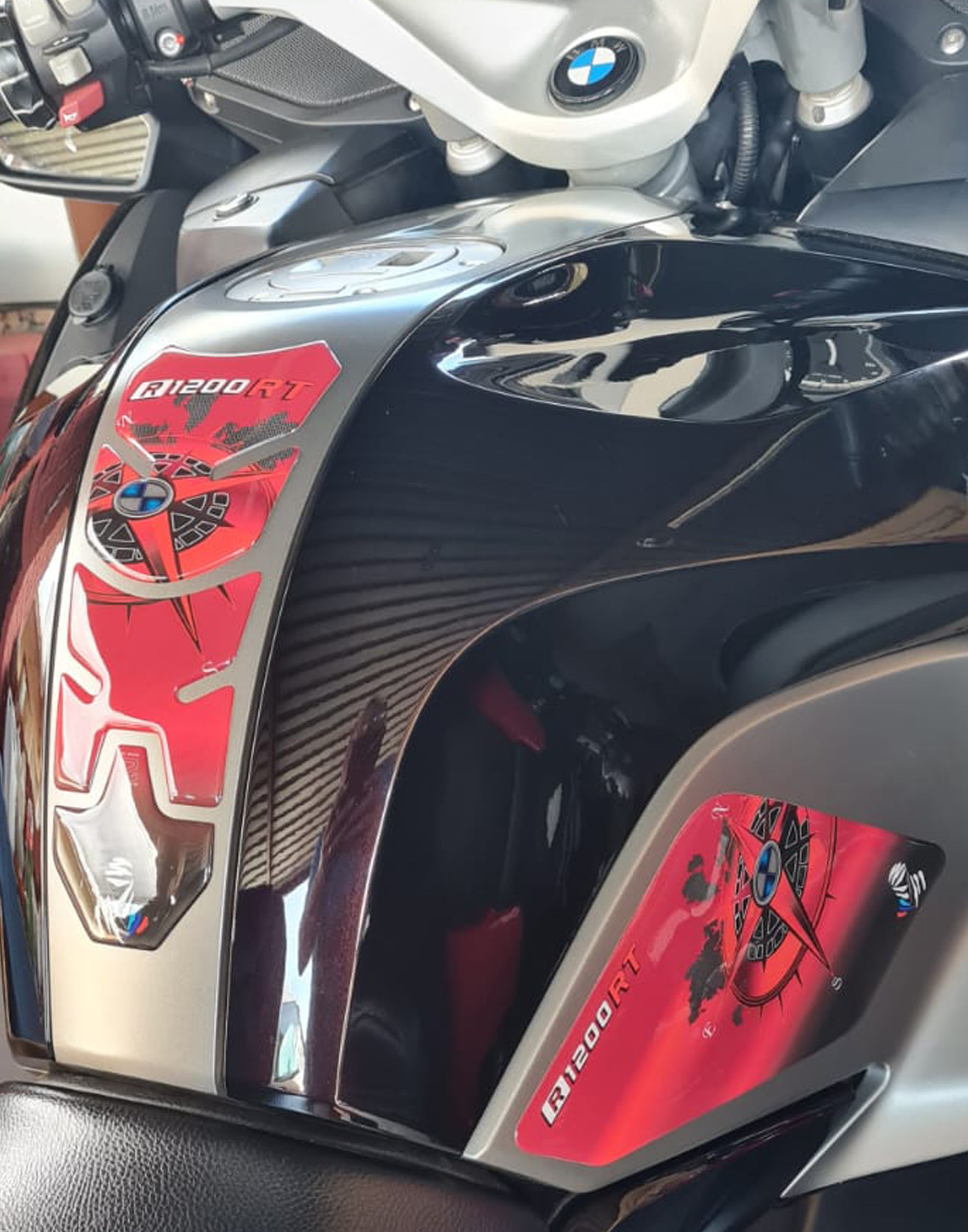 BMW R 1200 RT Red Motor Bike Tank Pad / Protector. 2014 to 2019
