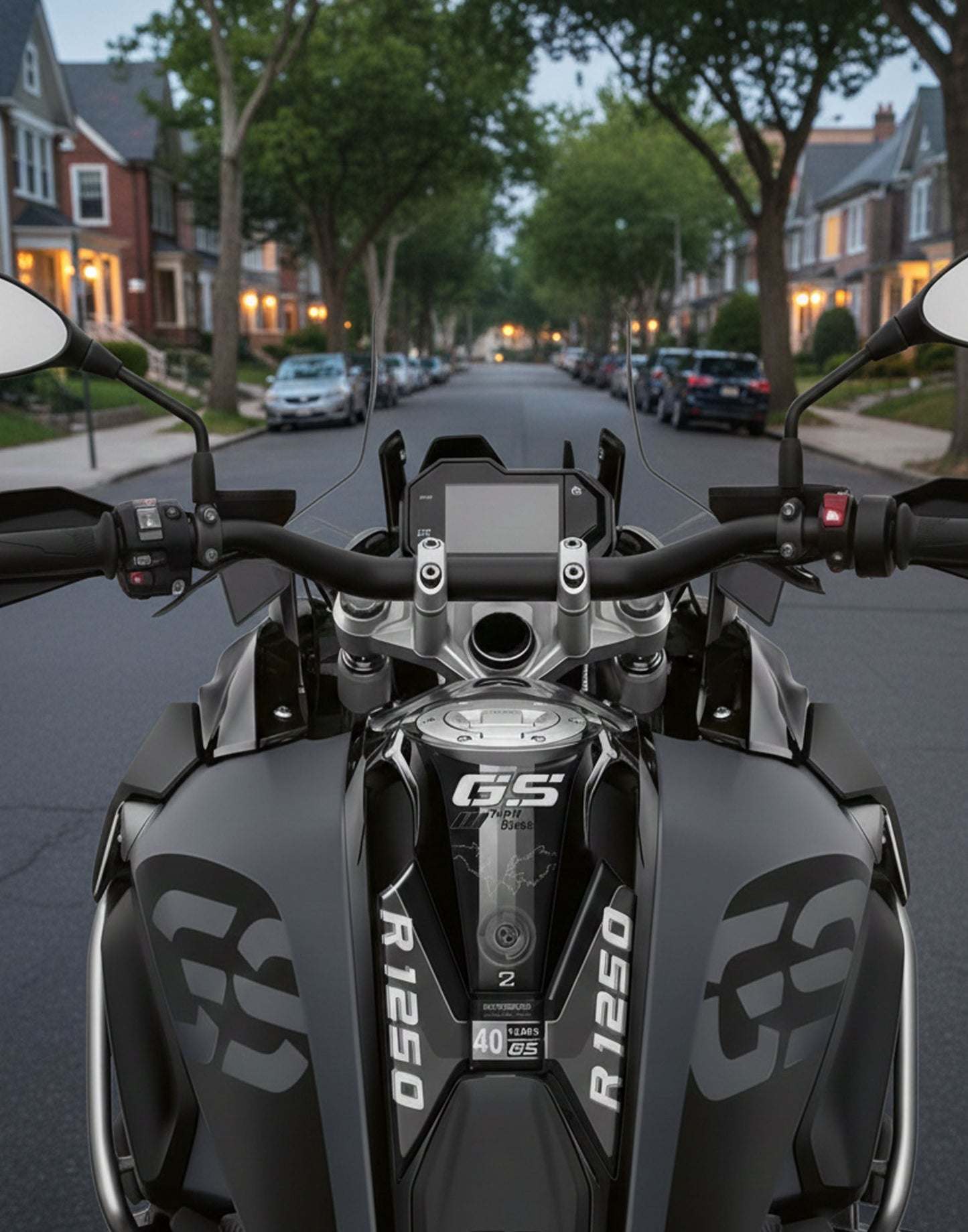 BMW R 1250 GS Triple Black Motor Bike Tank Pad / Protector - 2020 - 2023