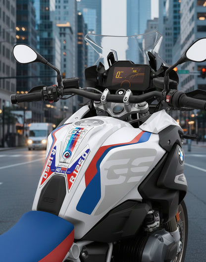 BMW R 1250 GS Standard Red, White and Blue HP Motor Bike Tank Pad / Protector - 2020 - 2023