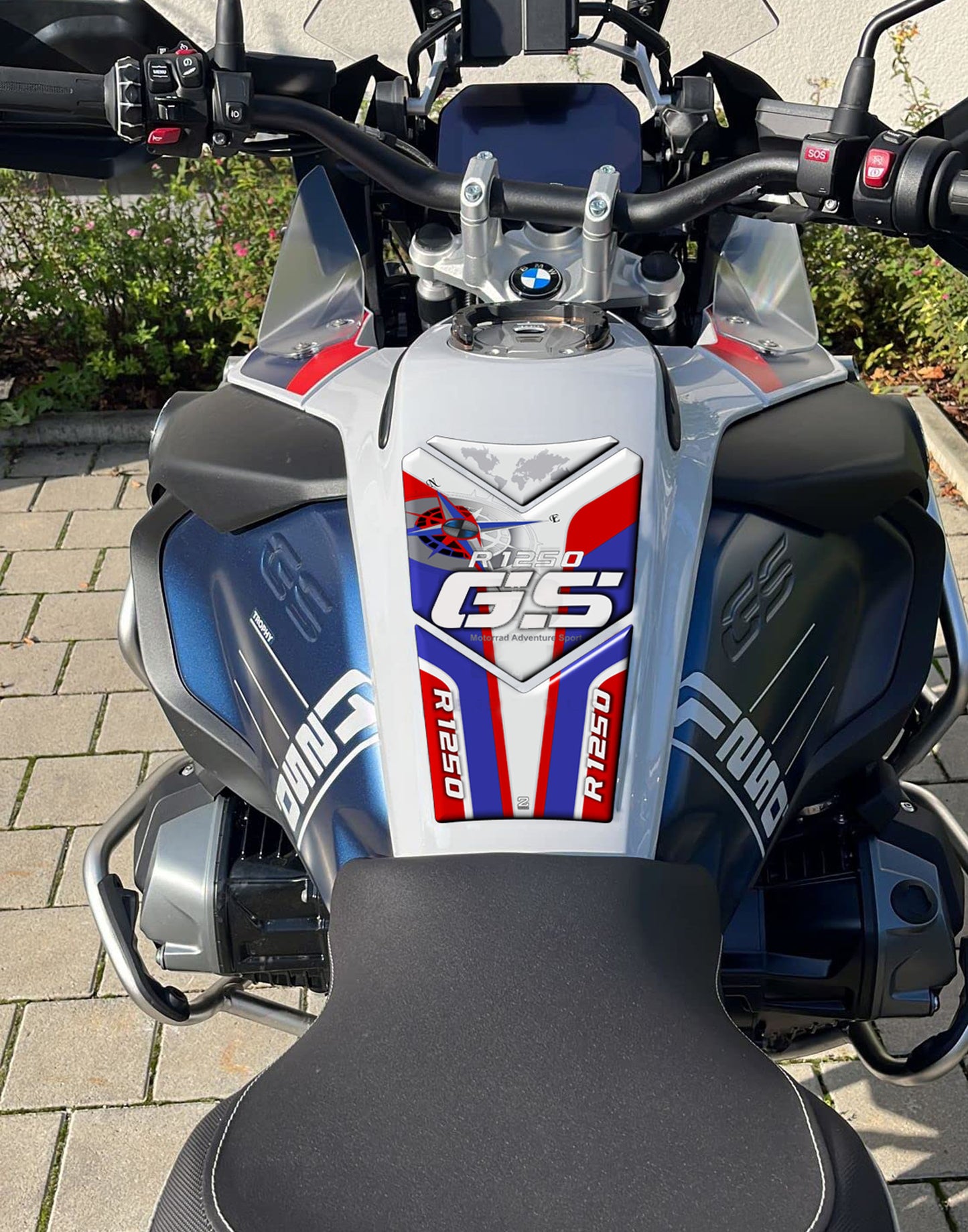 BMW R 1250 GS Adventure&nbsp; White Motor Bike Tank Pad / Protector - 2020 - 2021