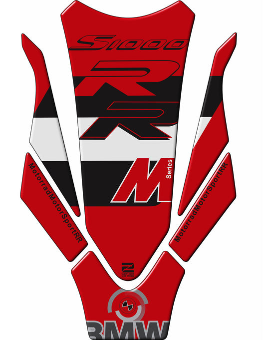 Motor Bike Tank Pad - BMW S 1000 RR White Motor Bike Tank Pad  Protector.  