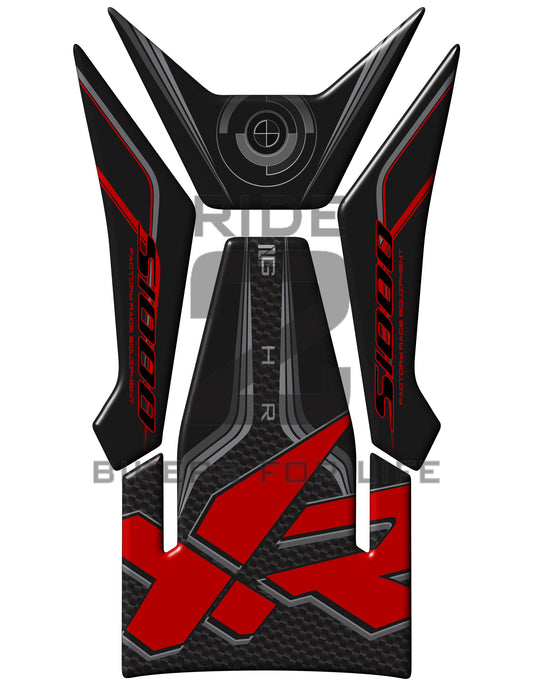 BMW S 1000 XR Red and Black Carbon Motor Bike Tank Pad / Protector 2020 - 2023