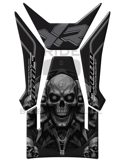 BMW S 1000 XR Black  Reaper Skull Motor Bike Tank Pad / Protector 2020 - 2023