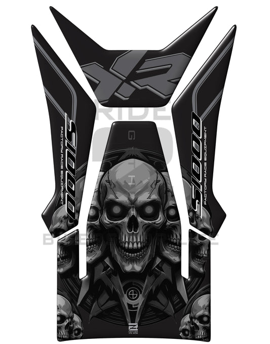 BMW S 1000 XR Black  Reaper Skull Motor Bike Tank Pad / Protector 2020 - 2023