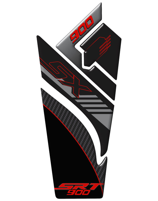 QJ Motors Black, Grey and Red SRT 900 SX Tank Pad Protector