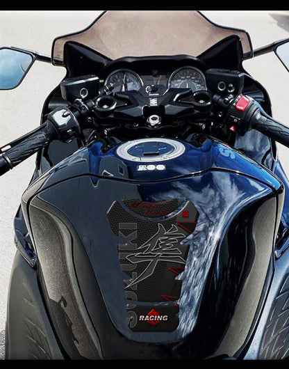 Suzuki Hayabusa Black and Grey Tank Pad