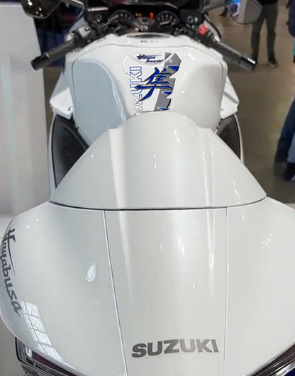 Suzuki Hayabusa Blue and White Tank Pad Protector - 2025 - 2026