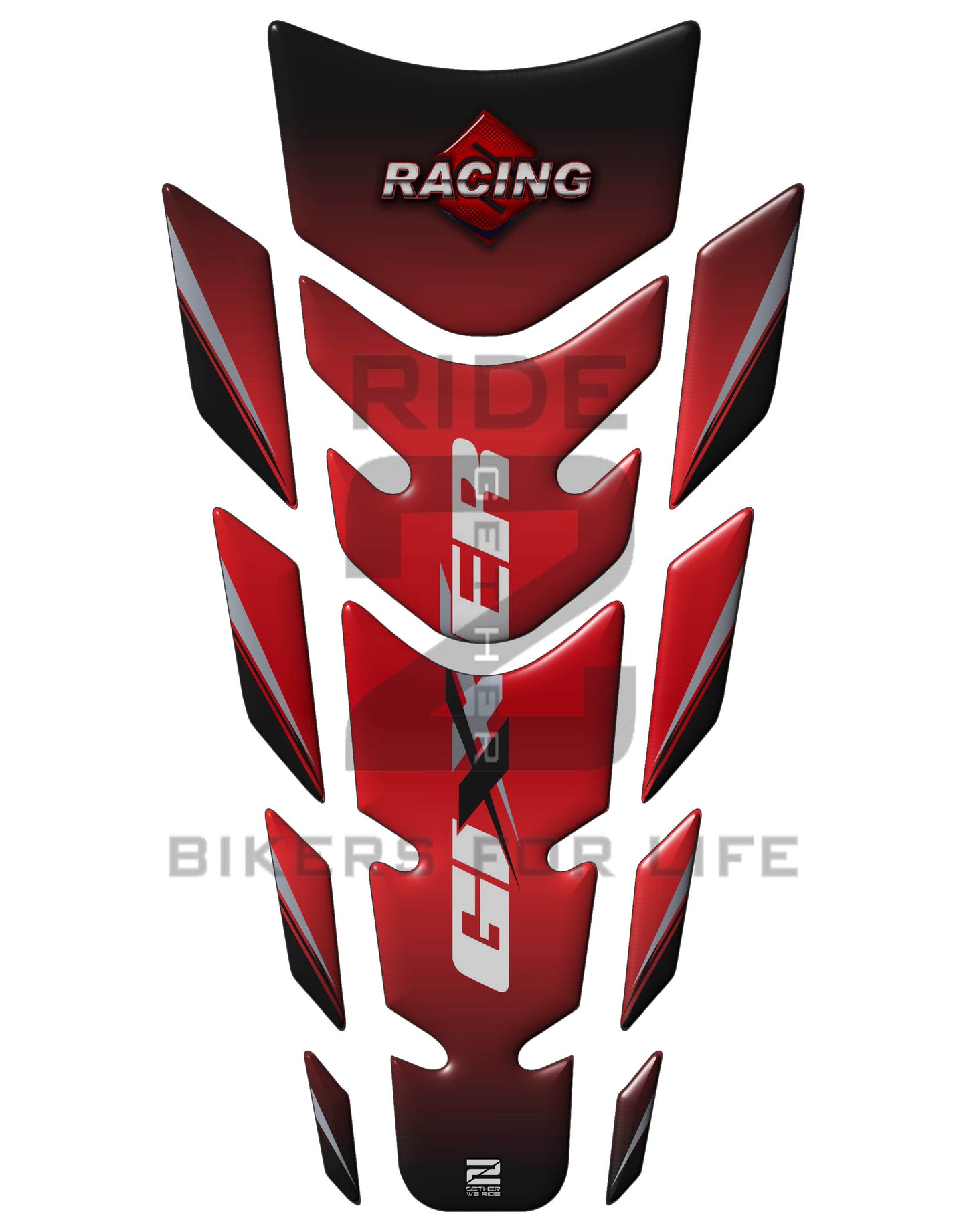 Suzuki GIXXR Red Fibre Motor Bike Tank Pad.&nbsp;