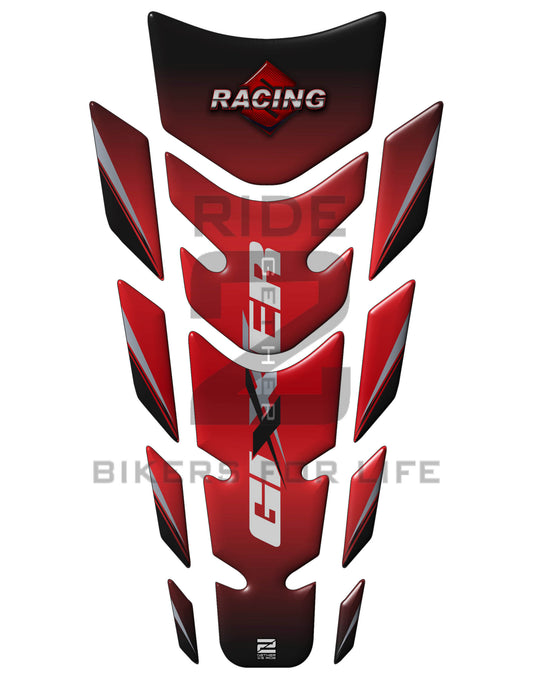Suzuki GIXXR Red Fibre Motor Bike Tank Pad.&nbsp;