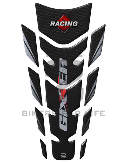Suzuki GIXXR Black Carbon Fibre Motor Bike Tank Pad. .