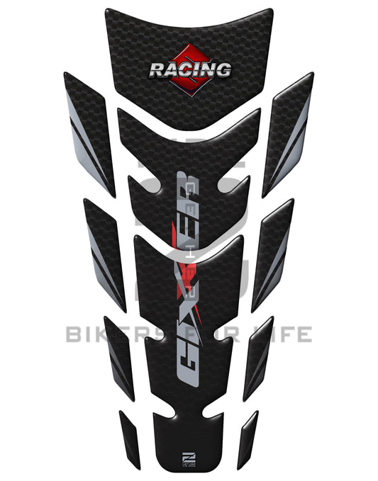 Suzuki GIXXR Black Carbon Fibre Motor Bike Tank Pad. .