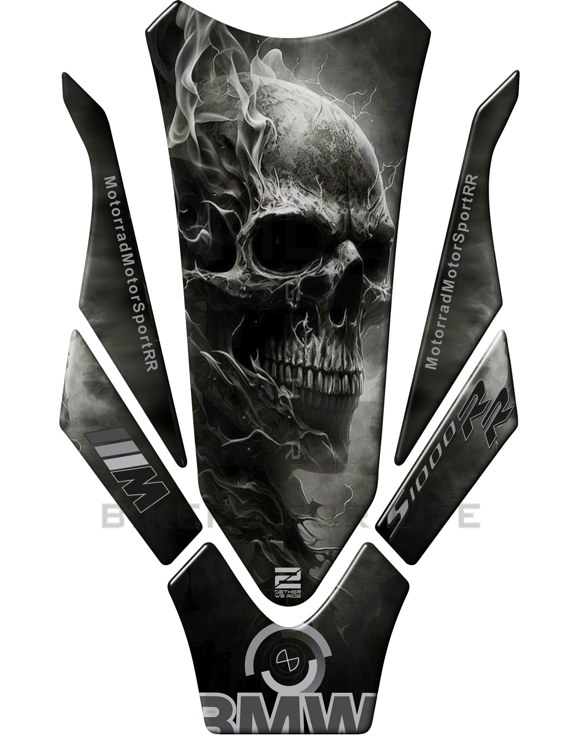 Motor Bike Tank Pad - BMW S 1000 RR Black Carbon Fibre Motor Bike Tank Pad&nbsp; Protector.&nbsp; 2023 - 2024