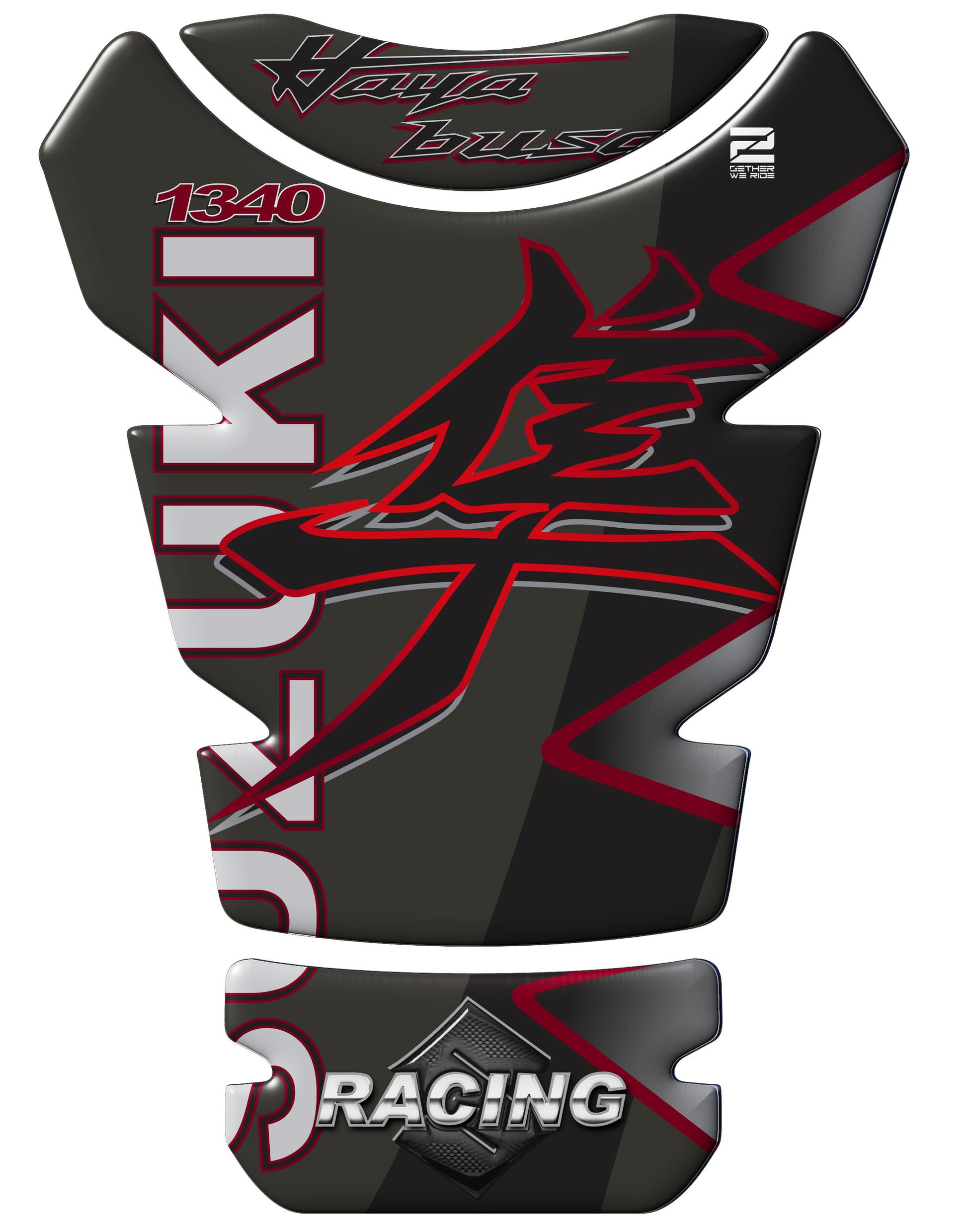 Suzuki Hayabusa Metallic Thunder Grey with Red Trims Tank Pad Protector - 2025 - 2026