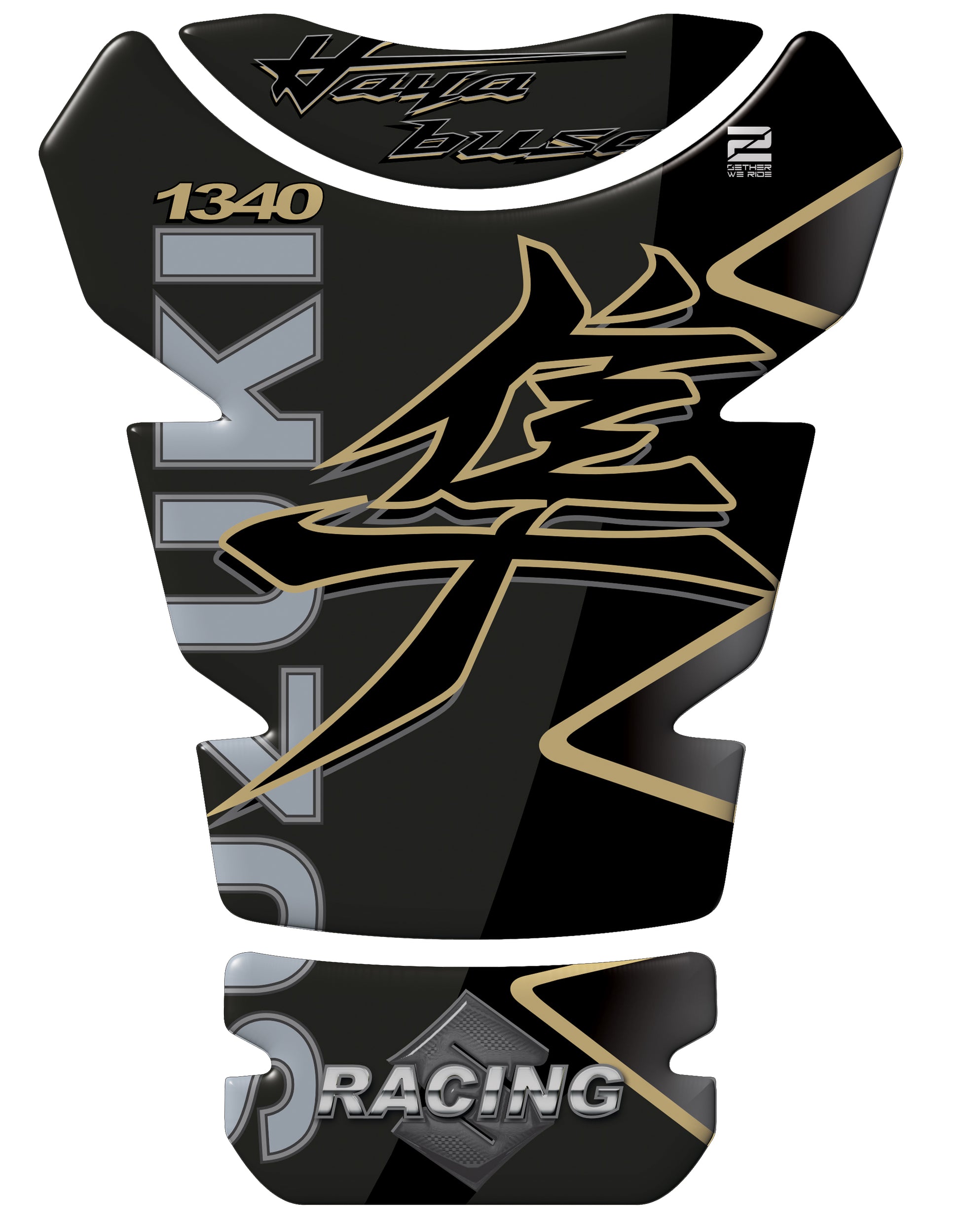 Suzuki Hayabusa Metallic Black with Gold Trims Tank Pad Protector - 2025 - 2026