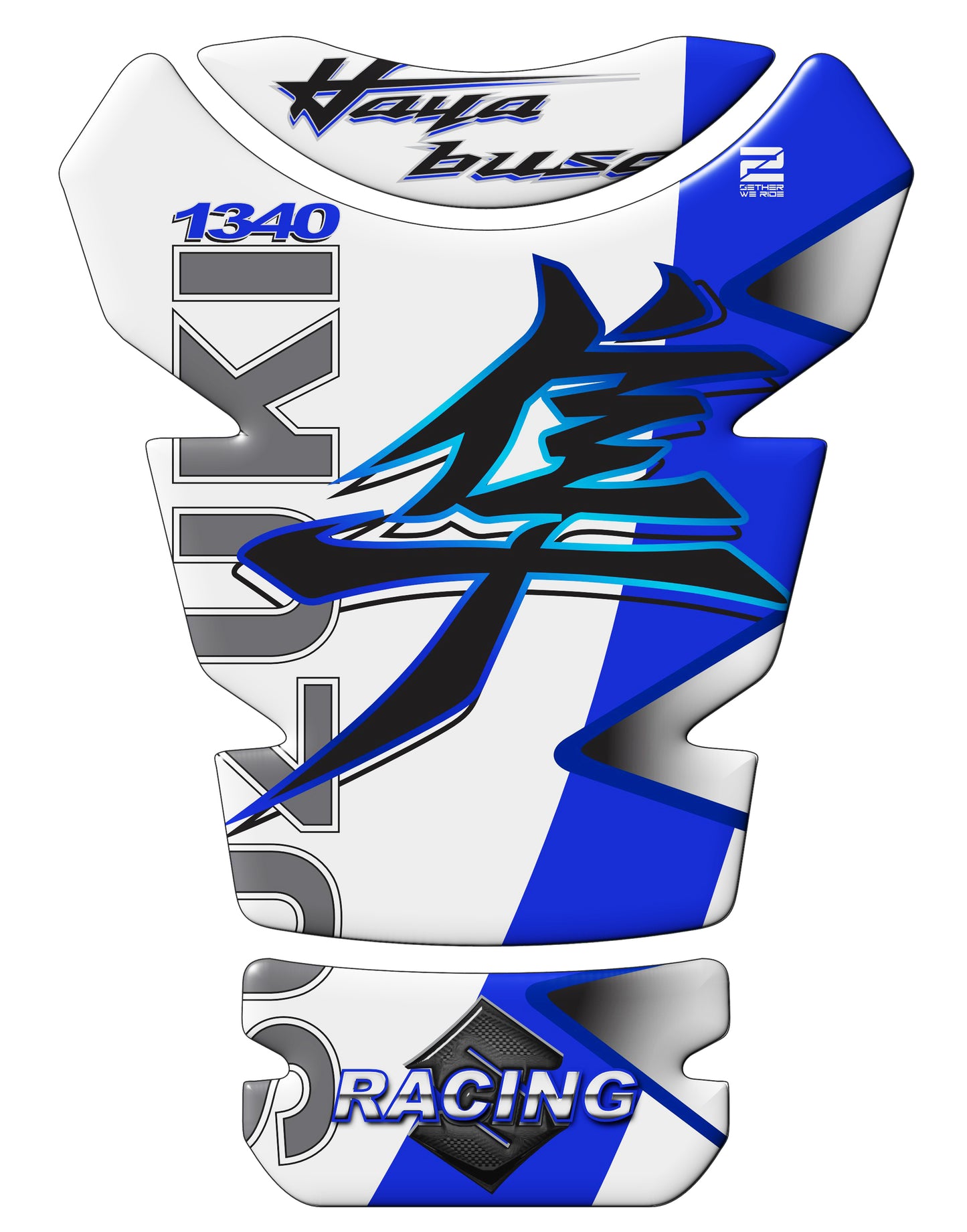 Suzuki Hayabusa White and Pearl Vigor Blue   Tank Pad Protector - 2025 - 2026