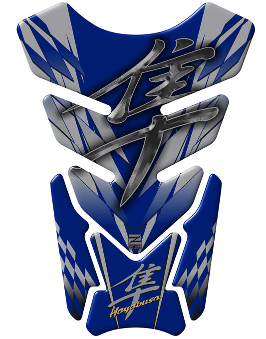 Suzuki Hayabusa Blue  and Grey Motor Bike Tank Pad Protector. 1999 - 2021. A universal fit Hayabusa tank pad.