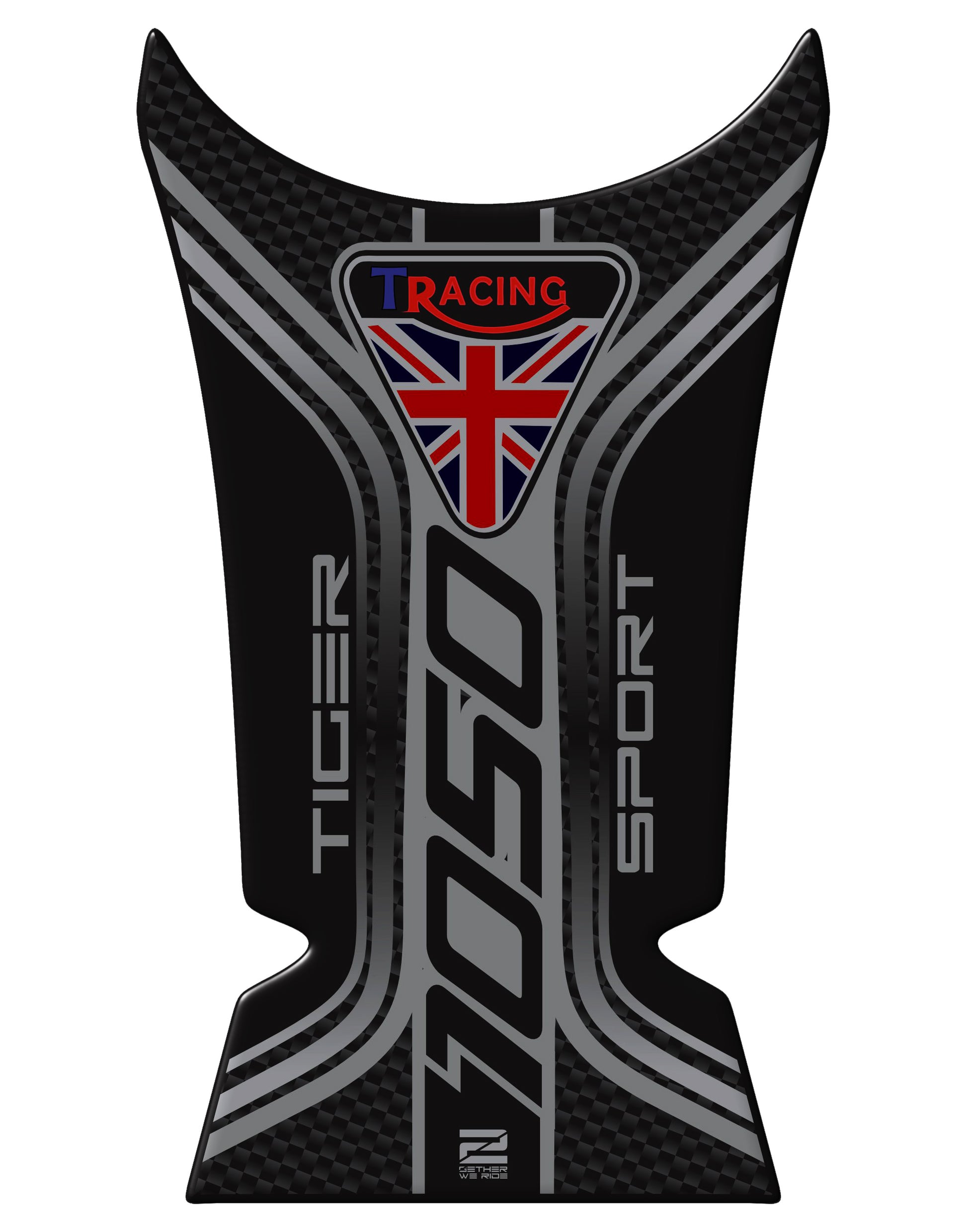 Triumph Tiger 1050 Motor Bike Tank Pad Protector.Universal Fit Black, Grey and Carbon Fibre  Triumph Motor Bike Tank Pad Protector
