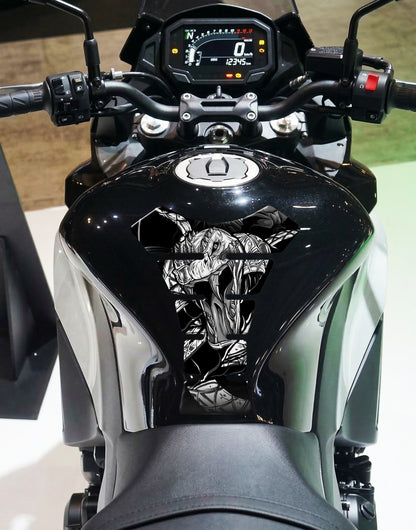 Black and White Viper motorbike tank protector