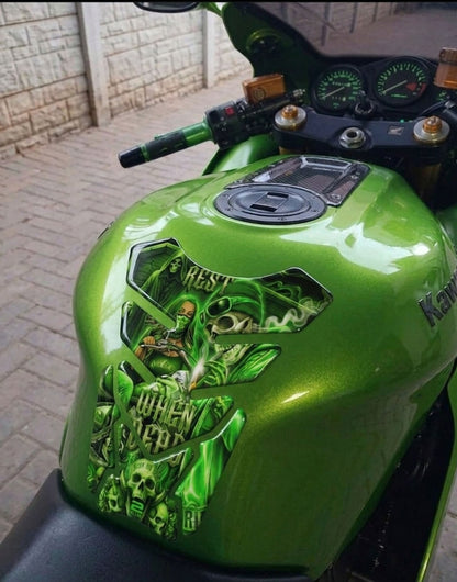 Ride or Die Green  Motor Cycle Tank Protector