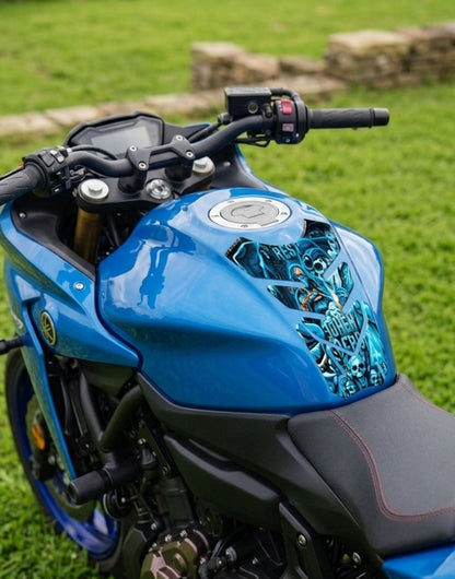 Ride or Die Blue Motorcycle Tank Protector