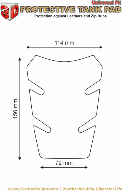 Motor Bike Tank Pad. Suzuki V-Strom 250 White and Black Carbon Fibre Tank Pad Protector.