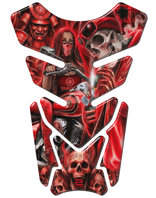 Yamaha Red Ride or Die Tank Pad Protector