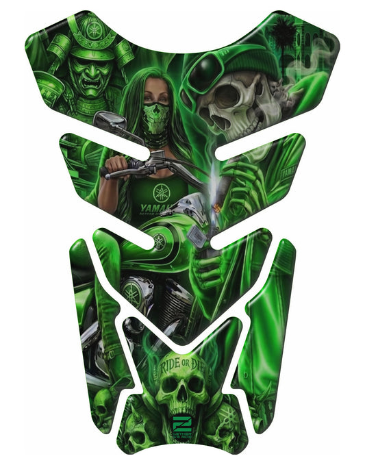 Yamaha Green Ride or Die Tank Pad Protector