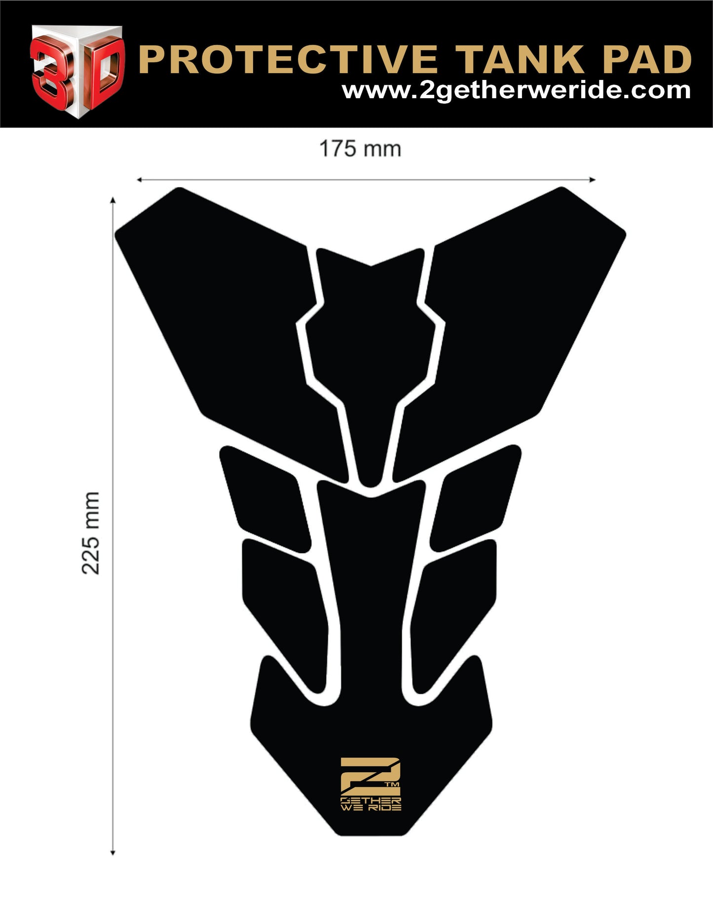QJ Motors Tank Pad | QJ Motors SRK Motorcycle Tank Protector