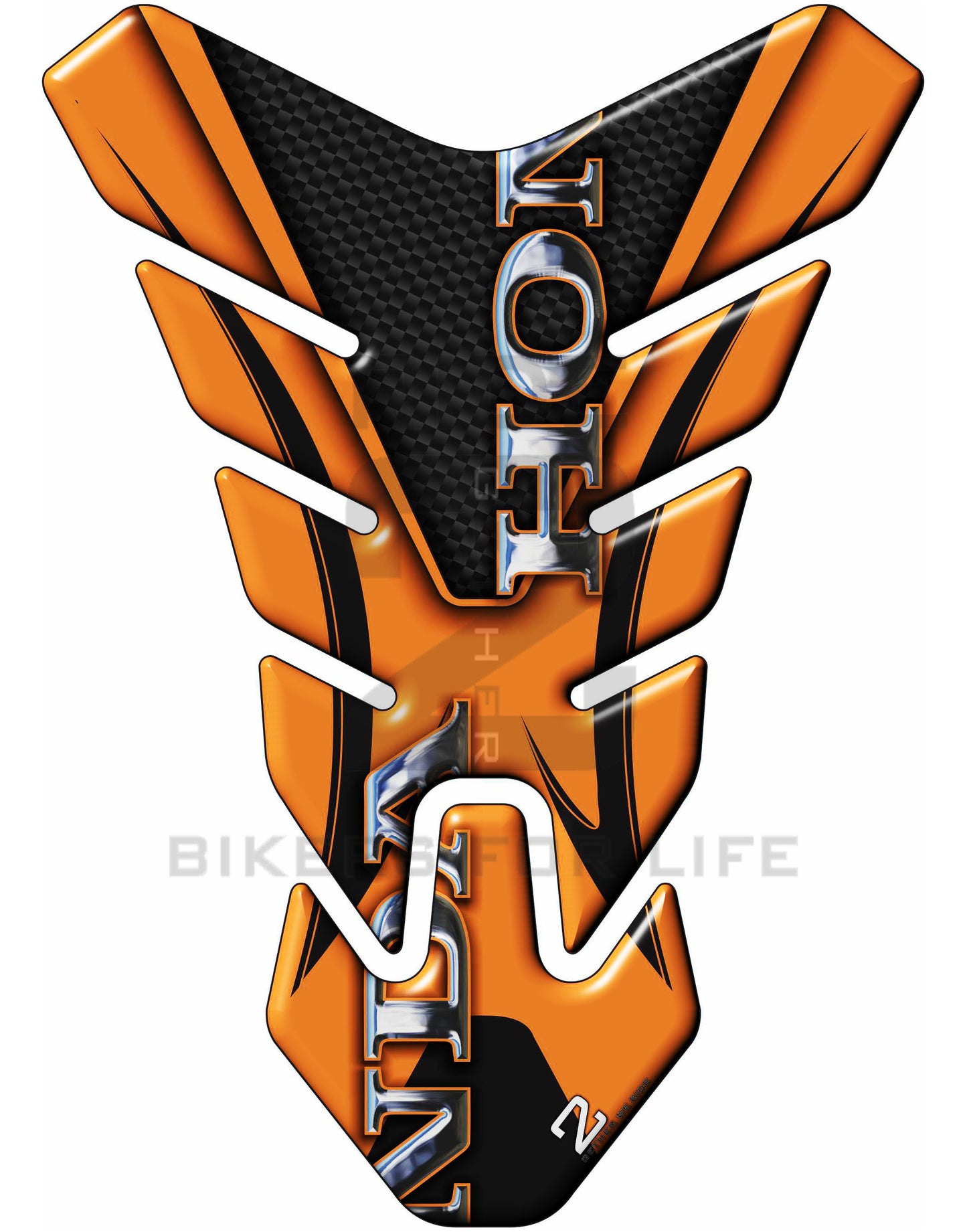 Motor Bike Tank Pad- Honda CBR, NC Series, CB Series, Twin Africa - Orange and Black CBR Protective Tank Pad. Universal Fit.