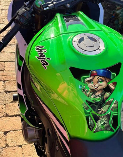 Kawasaki Biker Bunny Tank Pad Protector