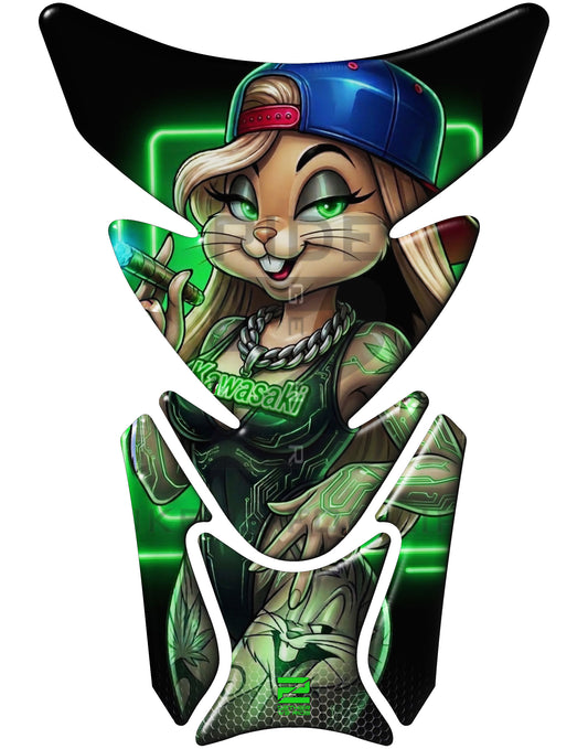 Kawasaki Biker Bunny Tank Pad Protector