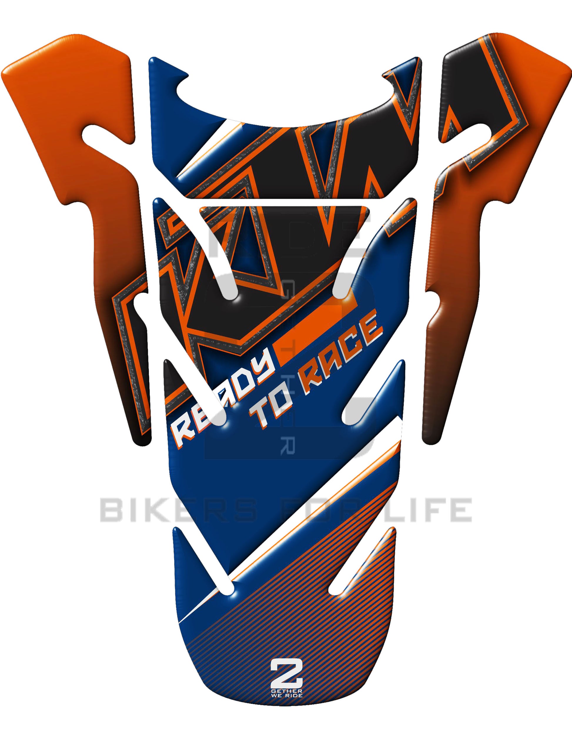 KTM Blue Carbon Fibre Black Generic Tank Pad Protector