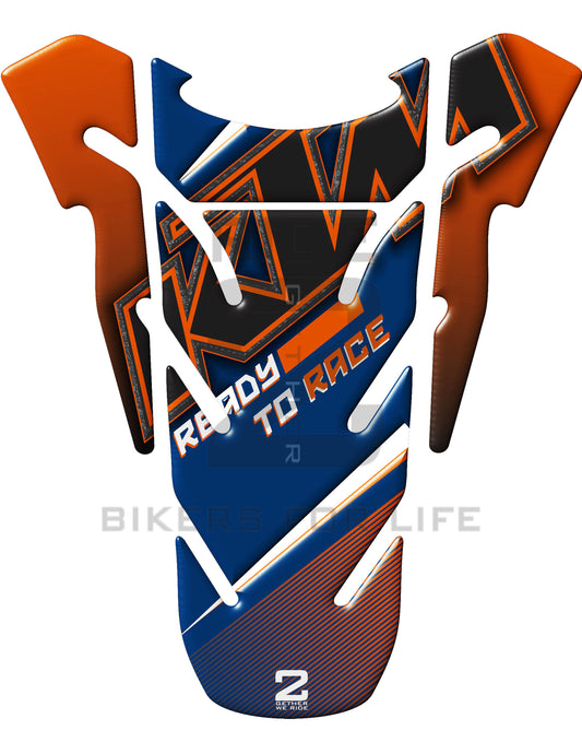 KTM Blue Carbon Fibre Black Generic Tank Pad Protector