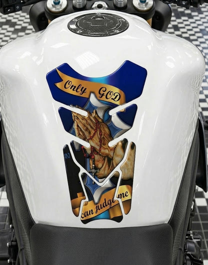 Motor Bike Tank Pad.  Christian tank pad protector.