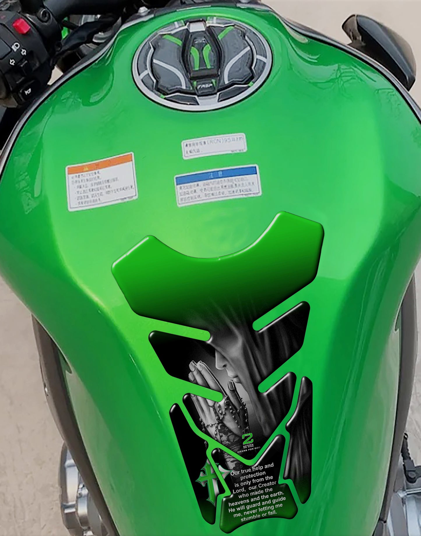Religious Tank Pad Psalm 121 |  Motor Cycle Tank Protector