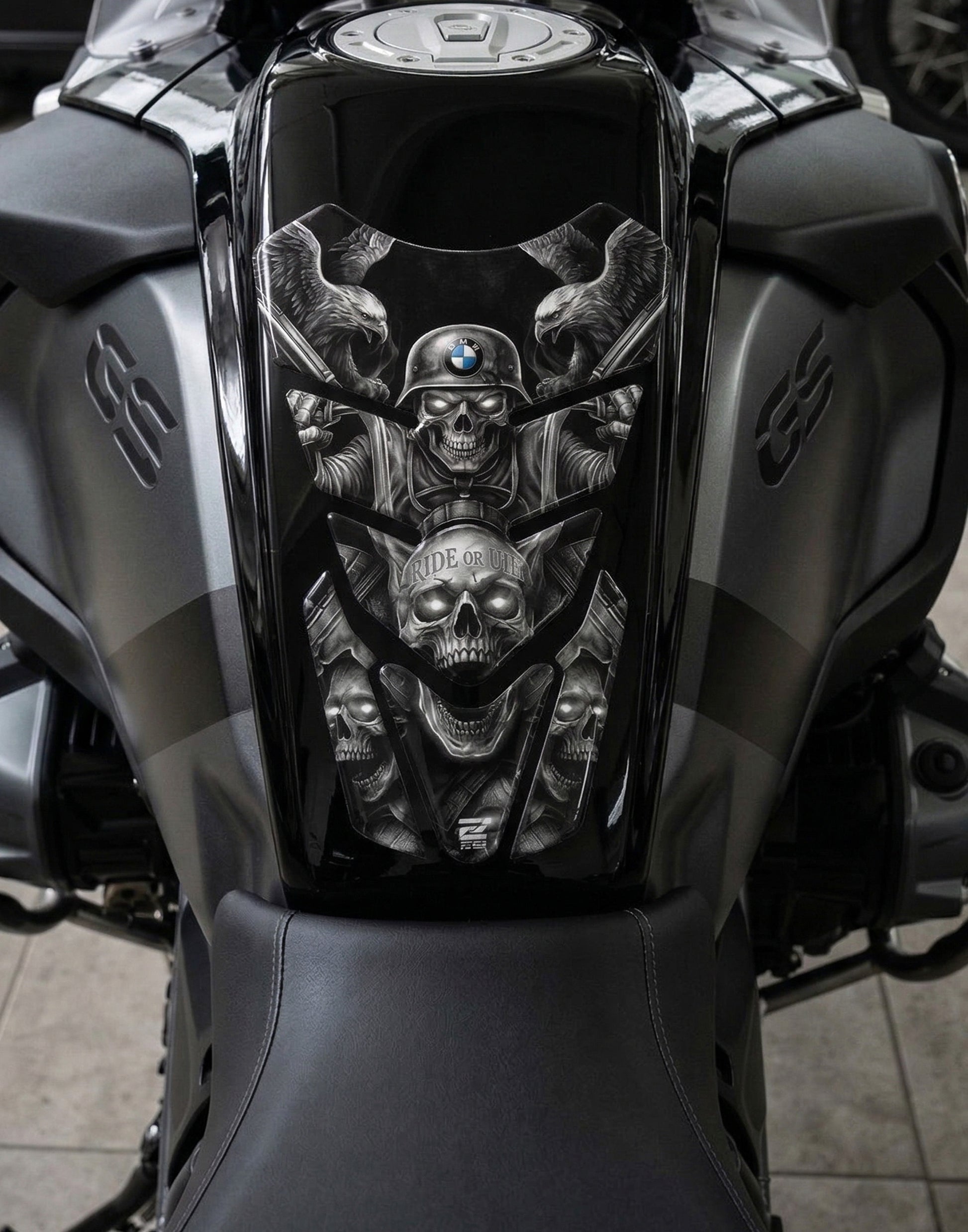 BMW Ride or Die Black Motor Bike Tank Pad Protector.