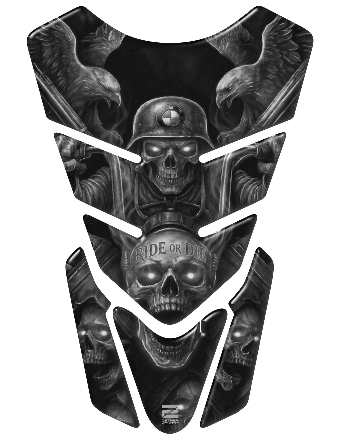 BMW Ride or Die Black Motor Bike Tank Pad Protector.