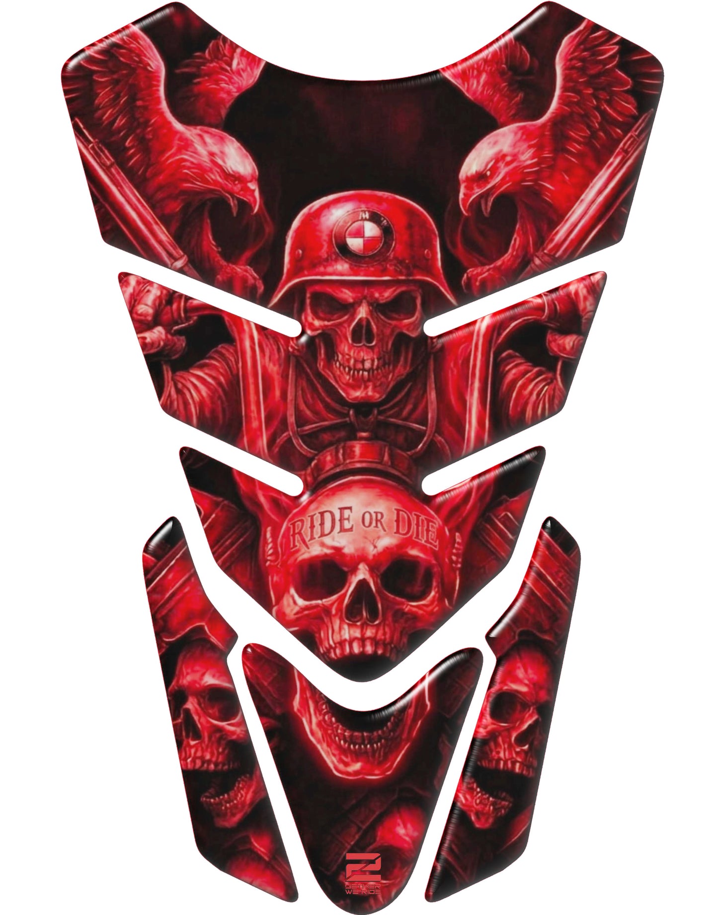 BMW Ride or Die Red Motor Bike Tank Pad Protector.