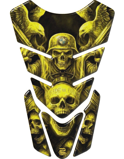 BMW Ride or Die Yellow Motor Bike Tank Pad Protector.