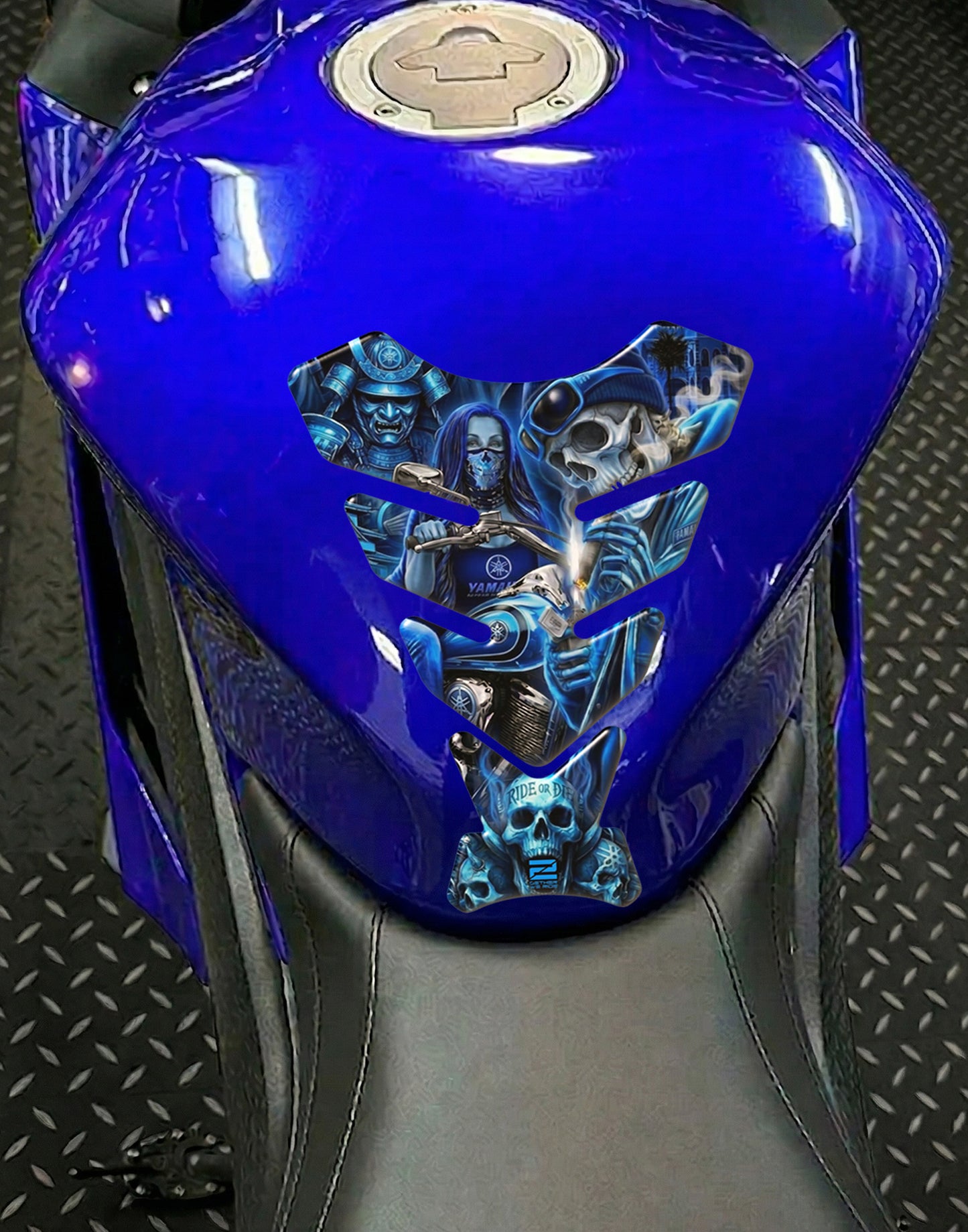 Yamaha Blue Ride or Die Tank Pad Protector